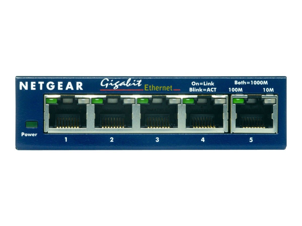 NETGEAR NETGEAR GS105GE Switch Giga 5xRJ45 10/100/1000 E Netzwerk-Switch von NETGEAR