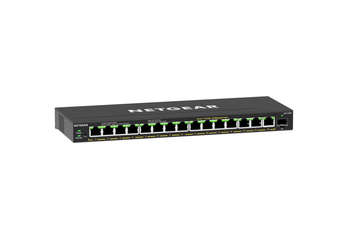 NETGEAR Netgear GS316EP, Switch Netzwerk-Switch NETGEAR Netgear GS316EP, Switch Netzwerk-Switch von NETGEAR
