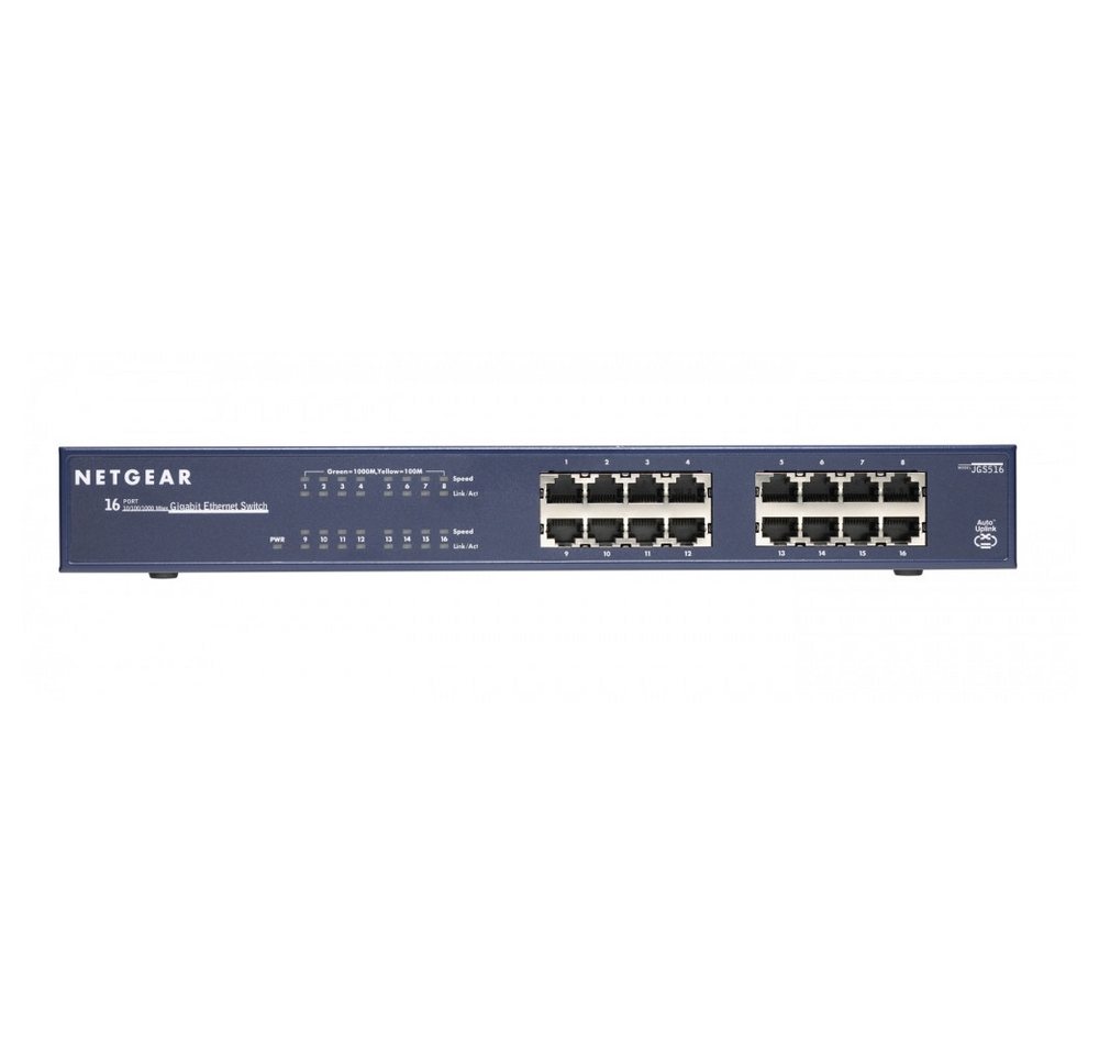 NETGEAR Netgear JGS516v2 - 16-Port Gigabit Ethernet Switch Netzwerk-Switch (Unmanaged für einfache Nutzung) von NETGEAR