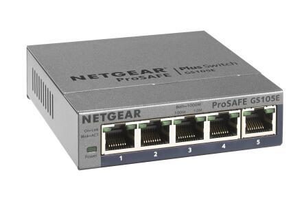 Netgear GS105E 5-Port Gigabit Web Managed Switch von NETGEAR