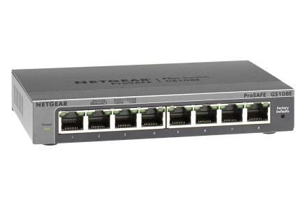 Netgear GS108E 8-Port Gigabit Smart Managed Pro Plus Switch Netgear GS108E 8-Port Gigabit Smart Managed Pro Plus Switch von NETGEAR