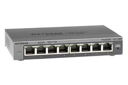 Netgear GS108E 8-Port Gigabit Smart Managed Pro Plus Switch von NETGEAR