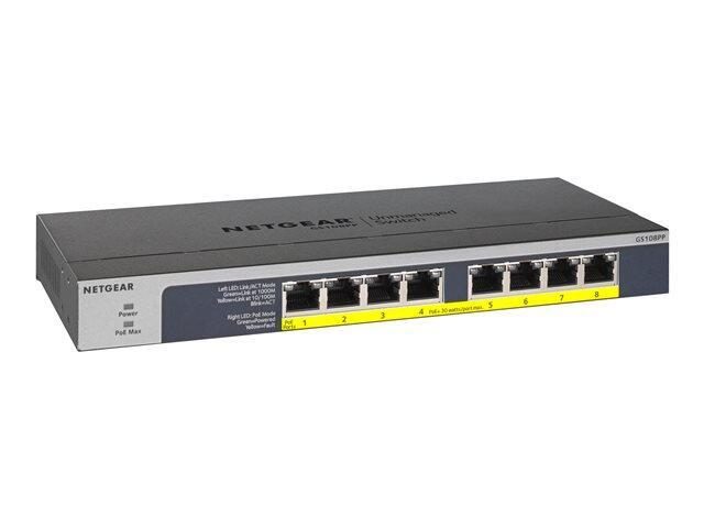 Netgear GS108LP 8-Port Gigabit PoE+ Unmanaged Switches von NETGEAR