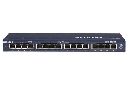 Netgear GS116GE 16-Port Gigabit Unmanaged Switch von NETGEAR