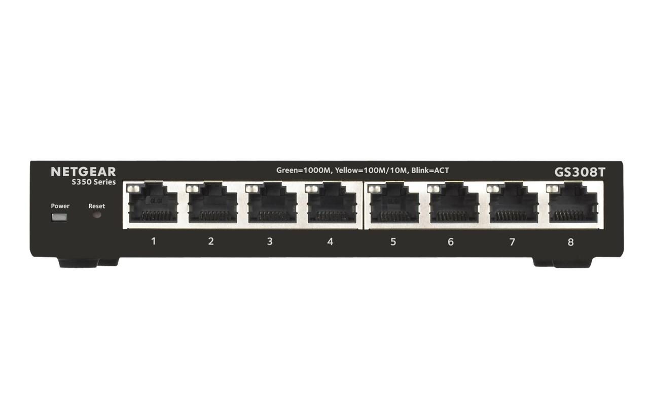 Netgear GS308T 8-Port Gigabit Ethernet Smart Managed Pro Switch Netgear GS308T 8-Port Gigabit Ethernet Smart Managed Pro Switch von NETGEAR
