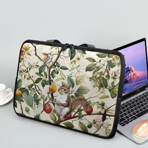 Laptop-Tasche mit Griff, tragbar, 30,5 cm (12 Zoll), Eichhörnchen-Druck, für Damen und Herren, Notebook-Hülle von NETILGEN