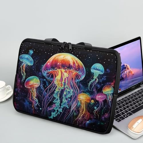 Laptoptasche mit Quallen-Druck, Tablet-Tasche mit Griff, tragbar, 30,5 cm (12 Zoll), Computer-Handtasche für Damen und Herren, Notebook-Hülle von NETILGEN