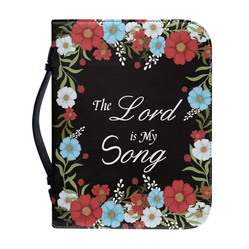 The Lord is My Song Bibelhülle mit Reißverschluss und Griff, große Leder-Bibeltasche, Kirche, tragbar für Frauen und Mädchen The Lord is My Song Bibelhülle mit Reißverschluss und Griff, große Leder-Bibeltasche, Kirche, tragbar für Frauen und Mädchen von NETILGEN