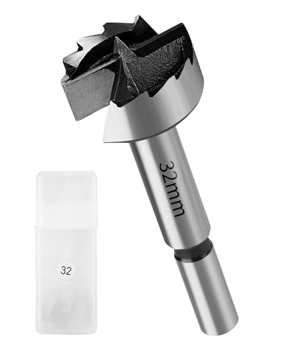 NETONDA Forstnerbohrer 32mm Holzbohrer Ø 32 mm Lochbohrer für Holz Forstner Bit mit Rundschaft - zum Bohren von Sacklöcher - Mehrschneidig NETONDA Forstnerbohrer 32mm Holzbohrer Ø 32 mm Lochbohrer für Holz Forstner Bit mit Rundschaft - zum Bohren von Sacklöcher - Mehrschneidig von NETONDA