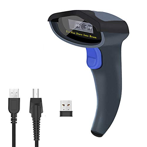 NETUM 2.4GHz CCD Barcode Scanner Wireless | kabelloser CCD Handscanner/Handheld Lesegerät USB | präzises und schnelles Lesen | kabellos oder kabelgebunden für mobile Zahlung Computer Bildschirm NT-W6 von NETUM