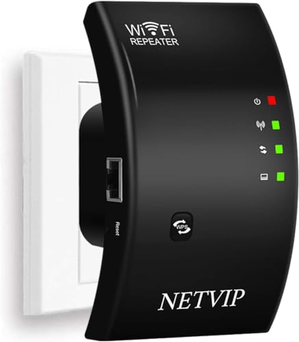 WLAN Repeater WiFi Verstärker Range Extender 300Mbps Multifunktion Mini Signal Booster Wireless Access Point 2.4GHz mit WPS Funktion Willigt IEEE802.11n/g/b von NETVIP