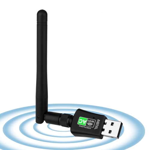 WiFi USB WLAN Stick Adapter 600Mbps Dual Band 2.4GHz / 5GHz mit 5dBi Antenna Empfänger 802.11ac/n/g/b Netzwerk Dongles WPS Für PC Windows XP / 7/8 /10/ Vista Keine CD brauchen Plug & Play von NETVIP