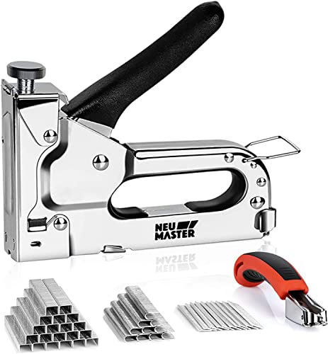 NEU MASTER Handtacker Set - Tacker für Holz 3 in 1 Tackerpistole mit 2000 Klammern und Klammerentferner für Tischlerei, Dekoration, Befestigung von NEU MASTER