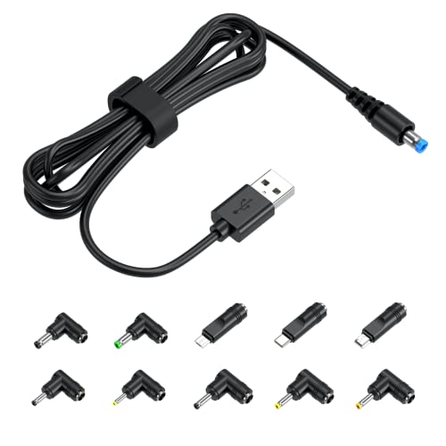 NEUE DAWN 5,5 x2,1 mm zu 10 Stecker Universal Hohlstecker USB Kabel auf DC Stecker Adapterkabel von NEUE DAWN
