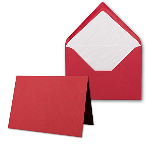 100 x Kartenpaket mit gefütterten Brief-Umschlägen - gerippt - DIN B6 - Himbeer-Rot - 12 x 17 cm - Nassklebung - NEUSER PAPIER 100 x Kartenpaket mit gefütterten Brief-Umschlägen - gerippt - DIN B6 - Himbeer-Rot - 12 x 17 cm - Nassklebung - NEUSER PAPIER von NEUSER PAPIER