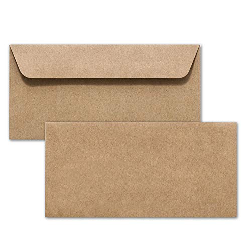 1000 Kraftpapier Umschläge DIN Lang - Braun ÖKO Vintage- Haftklebung 11,4 x 22,9 cm - Briefumschläge ohne Fenster aus Recycling Papier - Vintage Kuvert aus 100% naturbelassenem Material 1000 Kraftpapier Umschläge DIN Lang - Braun ÖKO Vintage- Haftklebung 11,4 x 22,9 cm - Briefumschläge ohne Fenster aus Recycling Papier - Vintage Kuvert aus 100% naturbelassenem Material von NEUSER PAPIER