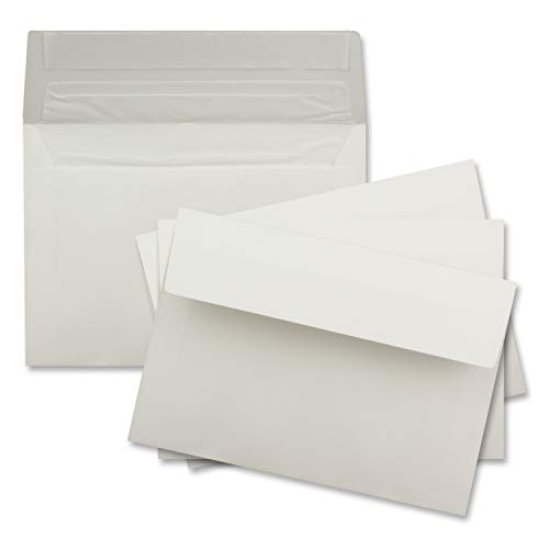 1000x Brief-Umschläge DIN C6 in Creme - gefüttert mit weissem Seiden-Futter - 11,4 x 16,2 cm - Brief-Kuverts für Grußkarten - 100Gramm pro m²- Haftklebung von NEUSER PAPIER