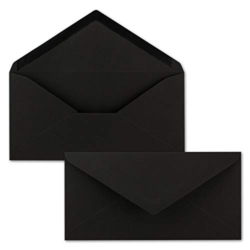1000x Kraftpapier Umschläge DIN Lang - Schwarz ÖKO - Nassklebung 11 x 22 cm - 120 g/m² Spitzklappe - Vintage Kuverts - von NEUSER PAPIER 1000x Kraftpapier Umschläge DIN Lang - Schwarz ÖKO - Nassklebung 11 x 22 cm - 120 g/m² Spitzklappe - Vintage Kuverts - von NEUSER PAPIER von NEUSER PAPIER