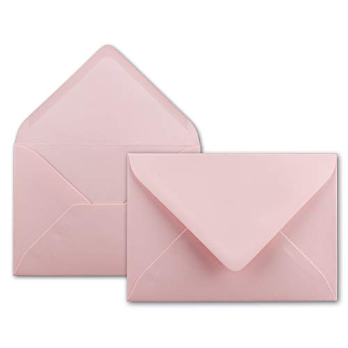 100x Brief-Umschläge in Rosa - 80 g/m² - Kuverts in DIN B6 Format 12,5 x 17,6 cm - Nassklebung ohne Fenster von NEUSER PAPIER