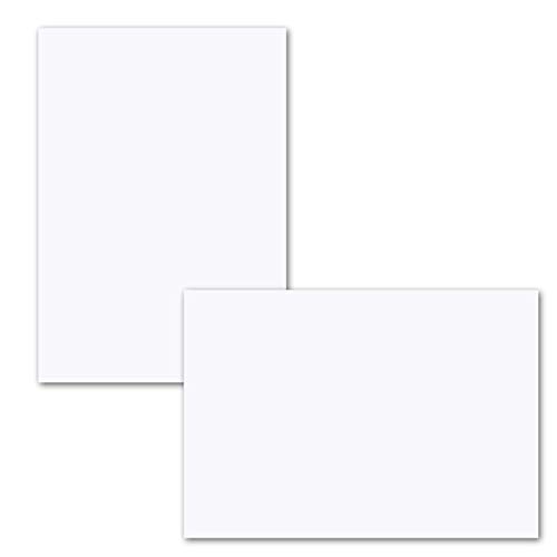 100x einfaches Einlege-Papier für B6 Faltkarten - hochweiß - 118 x 178 mm - ohne Falz - hochwertig mattes Papier von GUSTAV NEUSER von NEUSER PAPIER