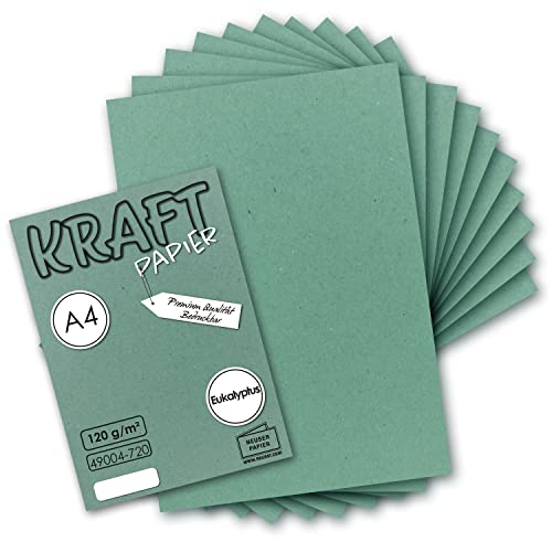 150 Blatt Vintage Kraftpapier in Eukalyptus-Grün DIN A4 120g Grünes Recycling-Papier, komplett ökologischer Brief-Bogen - Briefpapier - UmWelt by GUSTAV NEUSER 150 Blatt Vintage Kraftpapier in Eukalyptus-Grün DIN A4 120g Grünes Recycling-Papier, komplett ökologischer Brief-Bogen - Briefpapier - UmWelt by GUSTAV NEUSER von NEUSER PAPIER