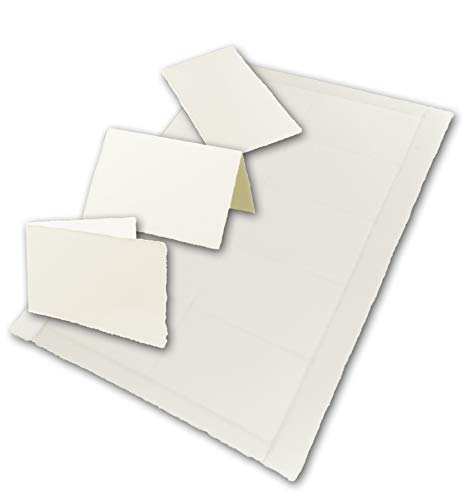 150 Stück - Visitenkarten 5,2 x 8,5 cm aus echtem Büttenpapier zum Selbstdrucken auf 15 A4 Bogen von NEUSER PAPIER