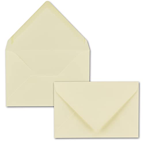 150x Briefumschläge 12 x 18 cm - DIN B6 mit Nassklebung, creme, stabile 90 Gramm pro m², Umschläge für Grußkarten und Einladungen 150x Briefumschläge 12 x 18 cm - DIN B6 mit Nassklebung, creme, stabile 90 Gramm pro m², Umschläge für Grußkarten und Einladungen von NEUSER PAPIER