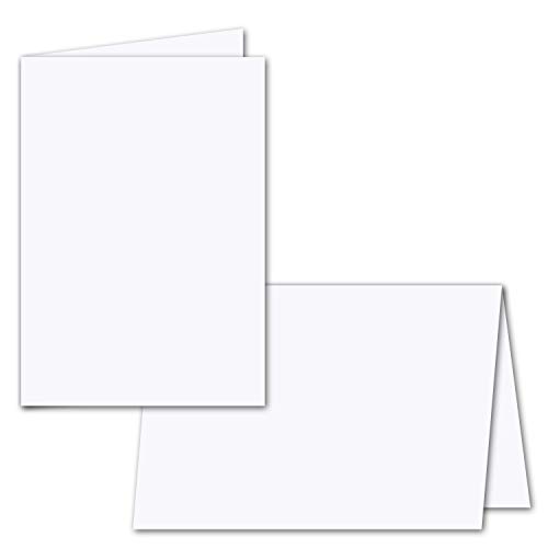 150x faltbares Einlege-Papier für A6 Faltkarten - hochweiß - 143 x 200 mm (100 x 143 mm gefaltet) - hochwertig mattes Papier von GUSTAV NEUSER® von NEUSER PAPIER