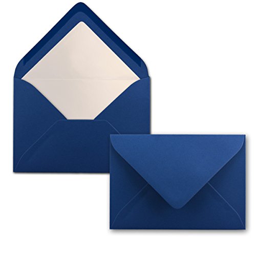 200 Briefumschläge Dunkel-Blau/Nachtblau - DIN C6 - gefüttert mit weißem Seidenpapier - 90 g/m² - 11,4 x 16,2 cm - Nassklebung - NEUSER PAPIER von NEUSER PAPIER