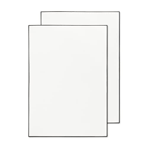 200 Stück Trauerpapier DIN A4 mit handgemachtem schwarzen Rand - 210 x 297 mm - Briefpapier für Kondolenz - Ideal auch zum Bedrucken 200 Stück Trauerpapier DIN A4 mit handgemachtem schwarzen Rand - 210 x 297 mm - Briefpapier für Kondolenz - Ideal auch zum Bedrucken von NEUSER PAPIER