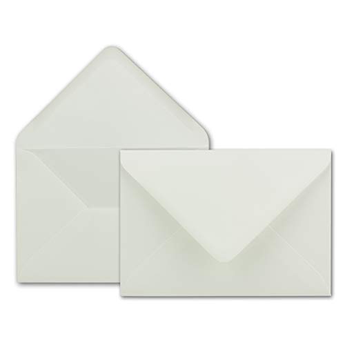 200x Brief-Umschläge in Elfenbein - 80 g/m² - Kuverts in DIN B6 Format 12,5 x 17,6 cm - Nassklebung ohne Fenster von NEUSER PAPIER