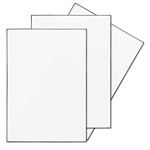 25 Stück Trauerpapier DIN A5 mit handgemachtem schwarzen Rand - 148 x 210 mm - Briefpapier für Kondolenz - Ideal auch zum Bedrucken von NEUSER PAPIER