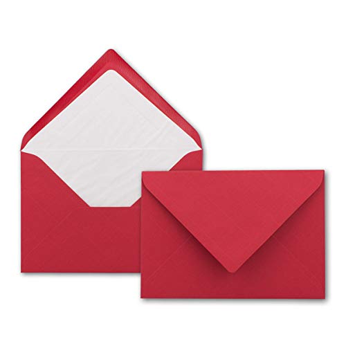 25x Kuverts in Himbeerrot - Brief-Umschläge in DIN B6-12,5 x 17,6 cm geripptes Papier - weißes Seidenfutter für Weihnachten & festliche Anlässe 25x Kuverts in Himbeerrot - Brief-Umschläge in DIN B6-12,5 x 17,6 cm geripptes Papier - weißes Seidenfutter für Weihnachten & festliche Anlässe von NEUSER PAPIER