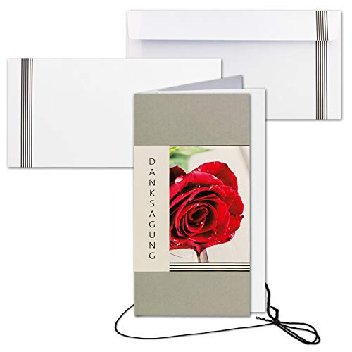 25x Trauerkarte mit Umschlag Set Danksagung - Rose - inklusive hochwertiger Box- DIN Lang Hoch-Format - Danksagungskarten Trauerkarten nach Beerdigung - Trauer-Papiere by GUSTAV NEUSER 25x Trauerkarte mit Umschlag Set Danksagung - Rose - inklusive hochwertiger Box- DIN Lang Hoch-Format - Danksagungskarten Trauerkarten nach Beerdigung - Trauer-Papiere by GUSTAV NEUSER von NEUSER PAPIER