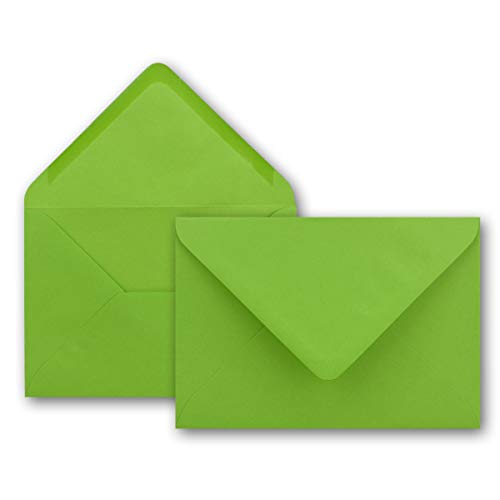 300x Brief-Umschläge in Hell-Grün - 80 g/m² - Kuverts in DIN B6 Format 12,5 x 17,6 cm - Nassklebung ohne Fenster von NEUSER PAPIER