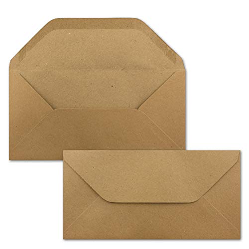 300x Kraftpapier Umschläge DIN Lang - Braun ÖKO - Nassklebung 11 x 22 cm - Trapez-Verschluss - Vintage Kuverts - von NEUSER PAPIER 300x Kraftpapier Umschläge DIN Lang - Braun ÖKO - Nassklebung 11 x 22 cm - Trapez-Verschluss - Vintage Kuverts - von NEUSER PAPIER von NEUSER PAPIER