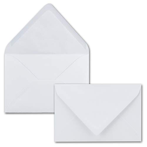 400x Briefumschläge 12 x 18 cm - ca DIN B6 mit Nassklebung, weiß, stabile 100 Gramm pro m², Umschläge für Grußkarten und Einladungen von NEUSER PAPIER