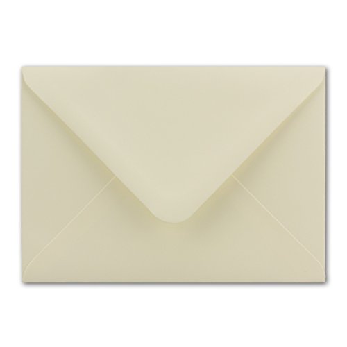 500x Briefumschläge DIN C6-11,4 x 16,2 cm - mit Nassklebung - Farbe: Creme - Grammatur: 100 Gramm pro m² - Marke: NEUSER PAPIER von NEUSER PAPIER