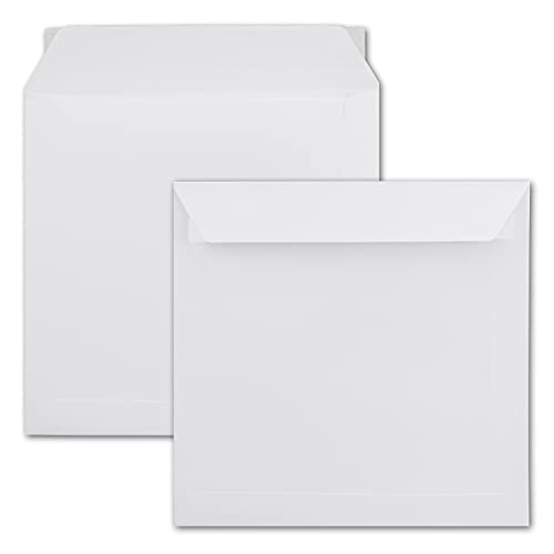 500x große quadratische Briefumschläge 22 x 22 cm - Weiß - 100 g/m² - Für ganz besondere Anlässe - Haftklebung 500x große quadratische Briefumschläge 22 x 22 cm - Weiß - 100 g/m² - Für ganz besondere Anlässe - Haftklebung von NEUSER PAPIER