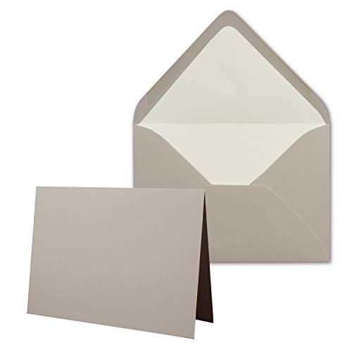 75 x Kartenpaket mit gefütterten Brief-Umschlägen - gerippt - DIN B6 - Taupe - 12 x 17 cm - Nassklebung - NEUSER PAPIER 75 x Kartenpaket mit gefütterten Brief-Umschlägen - gerippt - DIN B6 - Taupe - 12 x 17 cm - Nassklebung - NEUSER PAPIER von NEUSER PAPIER