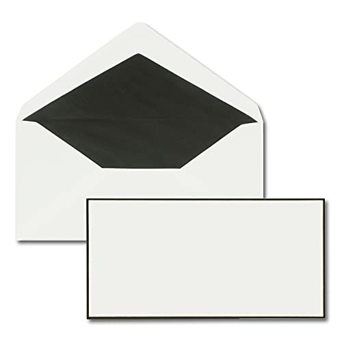 75x Trauerumschläge DIN LANG - Briefumschläge für Kondolenz mit handgemachtem schwarzem Trauer-Rand und schwarzem Seidenfutter 75x Trauerumschläge DIN LANG - Briefumschläge für Kondolenz mit handgemachtem schwarzem Trauer-Rand und schwarzem Seidenfutter von NEUSER PAPIER