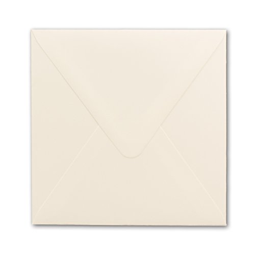 Briefumschläge Quadratisch 15 x 15 cm - Creme-Weiß - 150 Stück - Für ganz besondere Anlässe - 120 g/m² - Nassklebung von NEUSER PAPIER