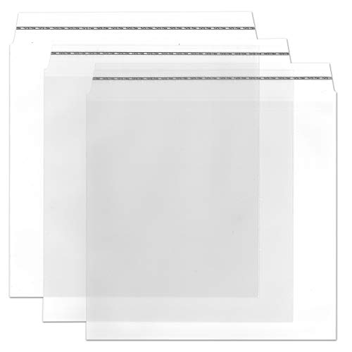 Durchsichtige Briefumschläge Quadratisch 22 cm - 700 Stück - Haftklebung - glasklare Post-Umschläge aus Transparentfolie - 220 x 220 mm - ideal für Werbung und Einladungen - von GUSTAV NEUSER von NEUSER PAPIER