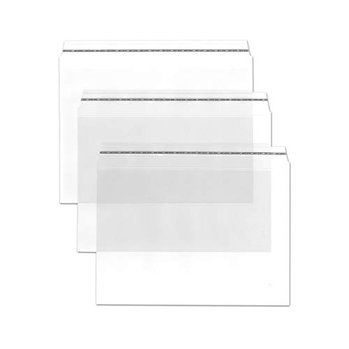 Durchsichtige Briefumschläge in B6 plus - 100 Stück - Haftklebung - glasklare Post-Umschläge aus Transparentfolie - 19,0 x 13,0 cm - ideal für Werbung, Einladungen und Präsente - von GUSTAV NEUSER von NEUSER PAPIER