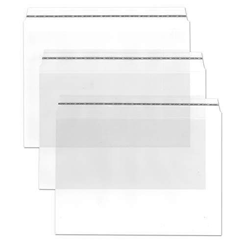 Durchsichtige Briefumschläge in DIN C6-100 Stück - Haftklebung - glasklare Post-Umschläge aus Transparentfolie - 16,2 x 11,4 cm - ideal für Werbung, Einladungen und Präsente - von GUSTAV NEUSER von NEUSER PAPIER