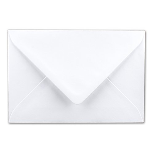 Briefumschläge in Weiß - 100 Stück - Kuverts in DIN B6 Format 120 x 180 mm - Nassklebung - Post-Umschläge ohne Fenster - ideal für Weihnachten, Grußkarten, Einladungen von NEUSER
