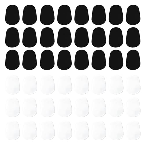 48 Stück Mundstückkissen Saxophon 0,8 mm Gummi Saxophon-Mundstück-Patches Mundstückaufnäher für Alto Tenorsaxophon Klarinette (Schwarz, Transparent) von NEUSID