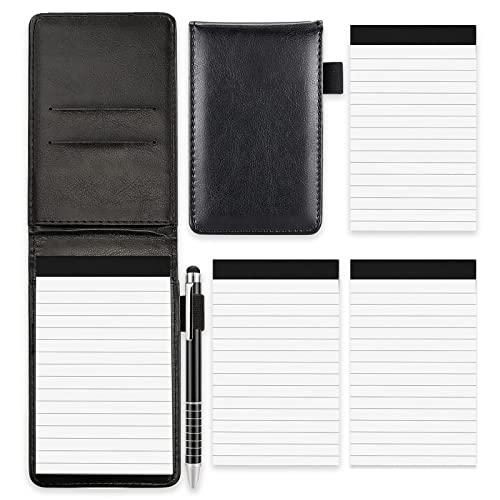 NEUSID Mini Notizblock A7 Set, Mini Notizbuch mit 2 Ersatzblöcke, Mini Pocket Notizbuch mit Metall Stift, PU Leather Schwarzer Notebook Taschennotizblock für AktivitäTen im Freien NEUSID Mini Notizblock A7 Set, Mini Notizbuch mit 2 Ersatzblöcke, Mini Pocket Notizbuch mit Metall Stift, PU Leather Schwarzer Notebook Taschennotizblock für AktivitäTen im Freien von NEUSID