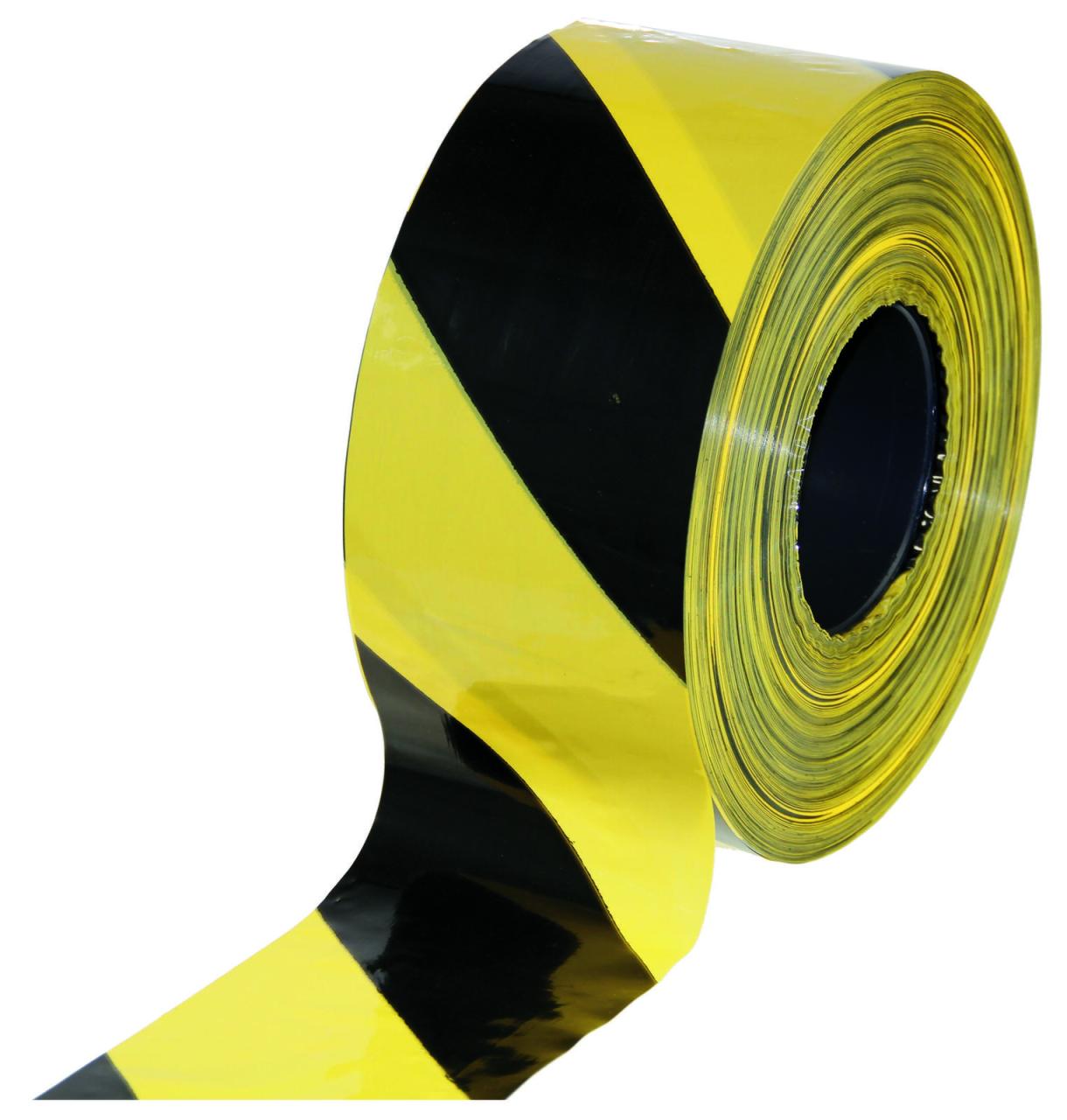Absperrband 80 mm x 500 m gelb, schwarz von NEUTRAL