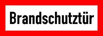 Brandschutzaufkleber Schild "Brandschutztür" 29.7 cm x 10.5 cm Brandschutztür von NEUTRAL